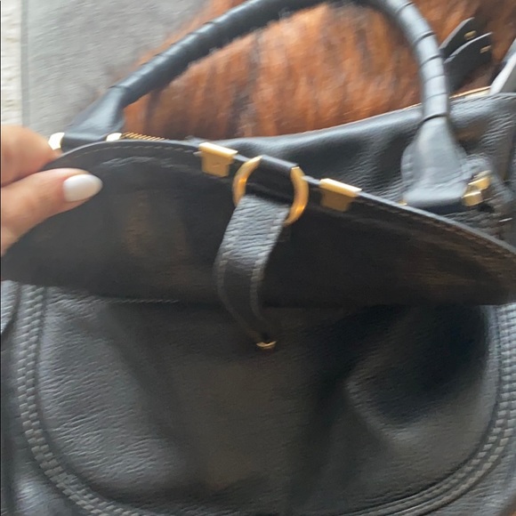 Chloe Marcie Medium Leather Satchel Handbag - Picture 6 of 8